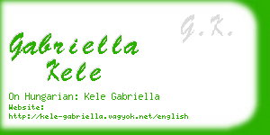 gabriella kele business card